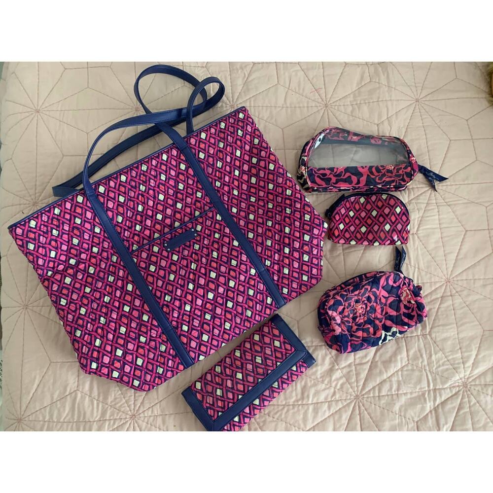 Vera Bradley Tote, Wallet, & Pouch Set
